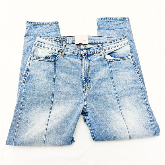 Revice Venus Flares Light Wash Denim Jeans Seam Detailed Zip Fly Size 32 - Picture 4 of 8